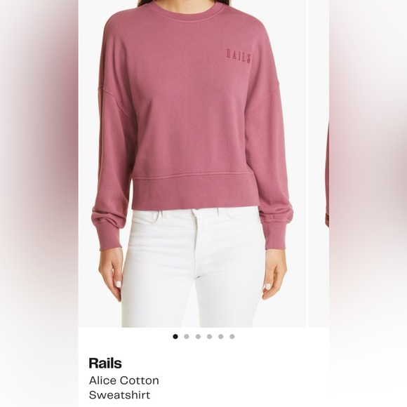 Rails Alice Cotton Sweatshirt in Mauve - Picture 1 of 3